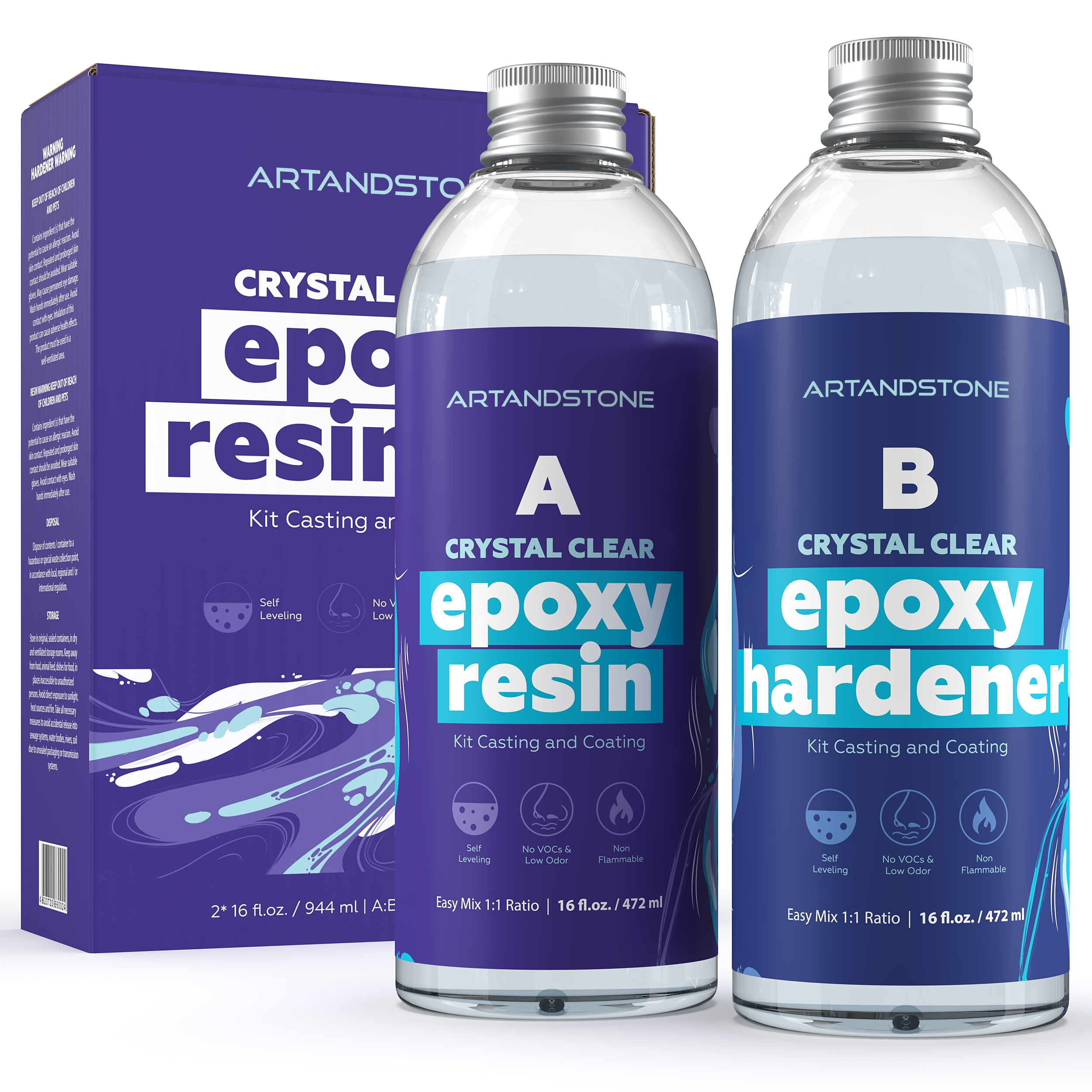 Crystal Clear Epoxy Resin Kit - 32 Oz