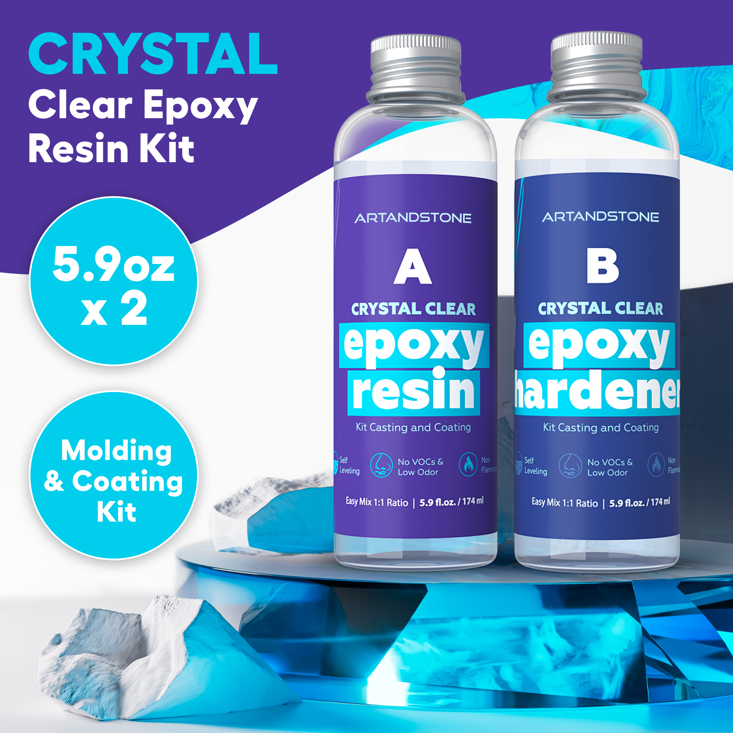 Crystal Clear Epoxy Resin Kit - 11.8 Oz