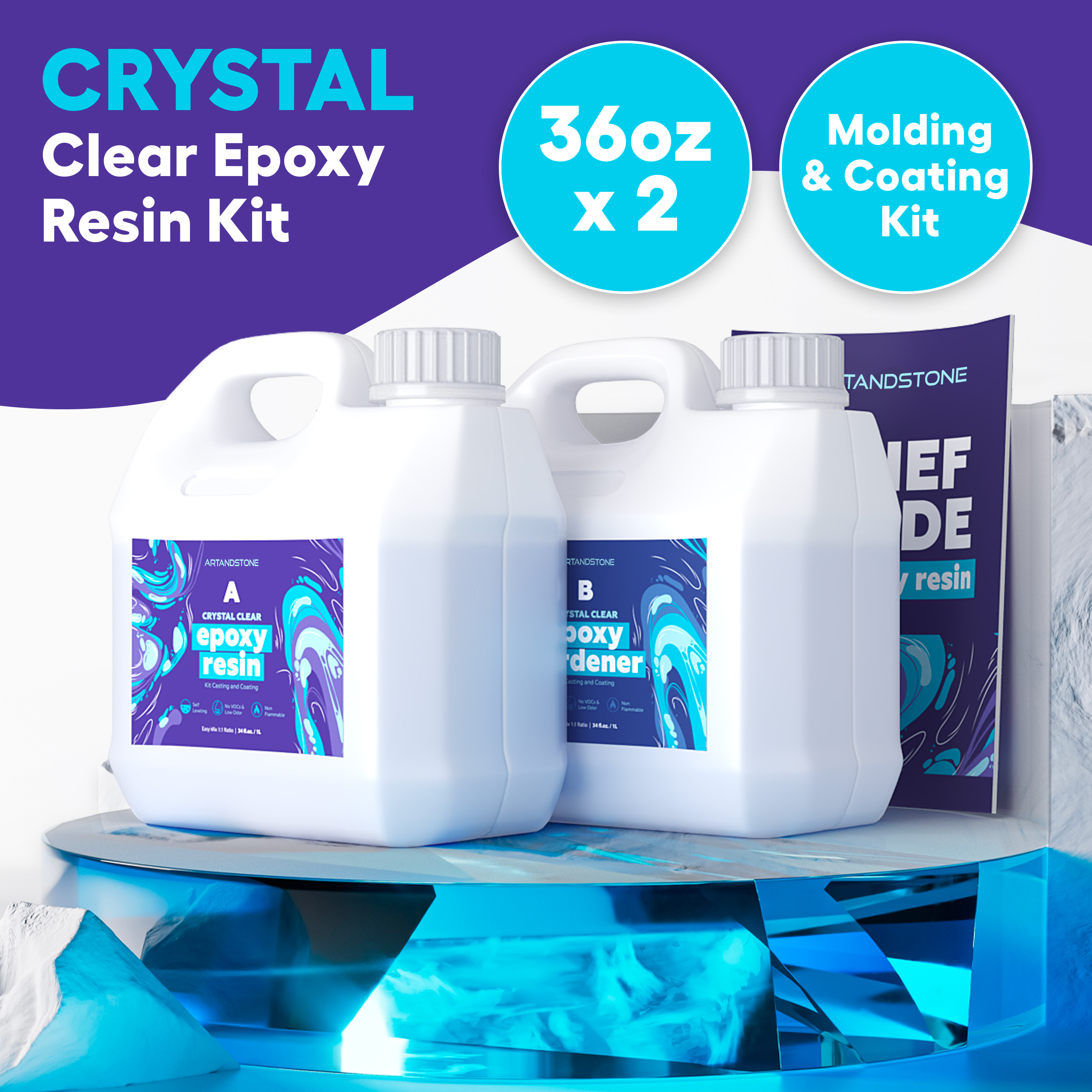 Crystal Clear Epoxy Resin Kit - 72 Oz Set